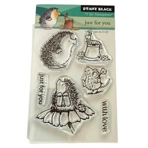 Penny Black Just For You Hedgehog Mouse 30-424 Clear Rubber Stamp